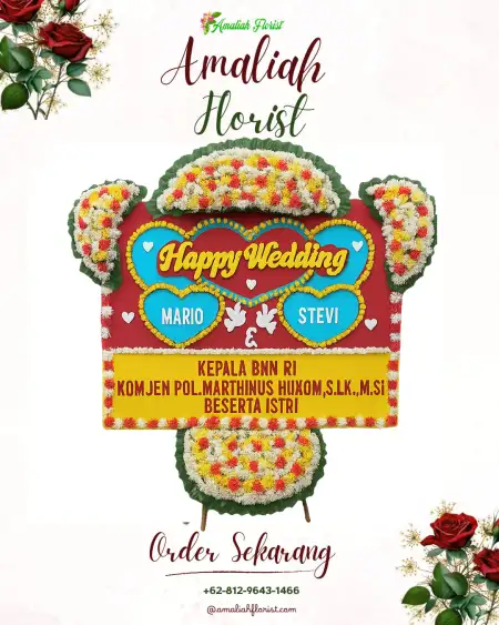 Papan Bunga Pernikahan Sandaran Galeh